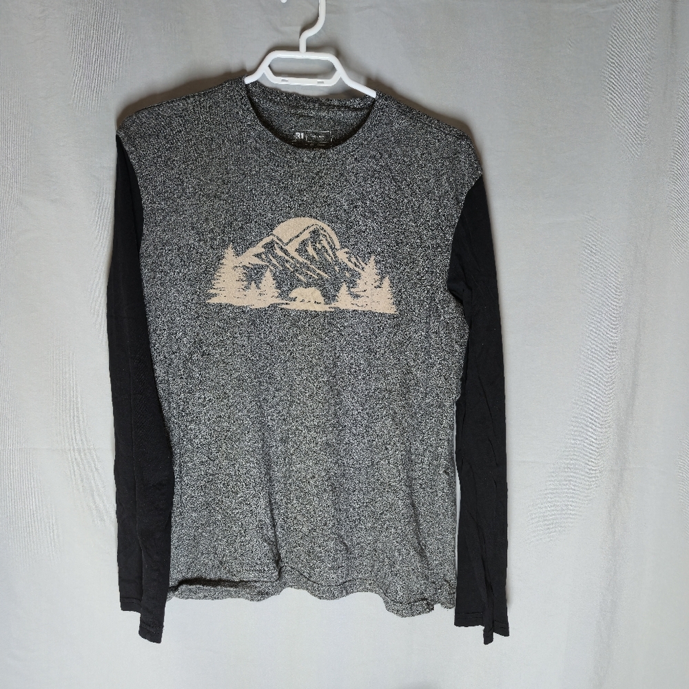 Le31 By Simons Men's Long Sleeve Gray Mountain Top Size Small